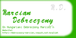 marcian debreczeny business card